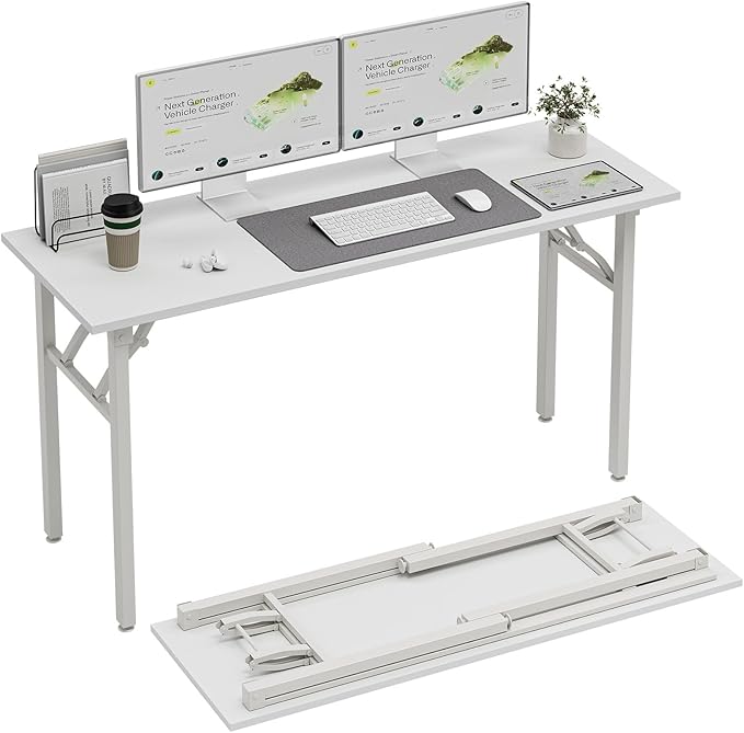 TEMI Long Computer Desk Folding Table by TEMI