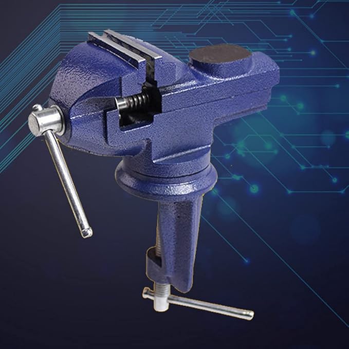 Table Clamp Small Bench Vice New upgraded cast iron manufacturing Jewelers Hobby Clamps Craft Repair Tool Portable Work Bench Vise (mini) (2.5 INCH)