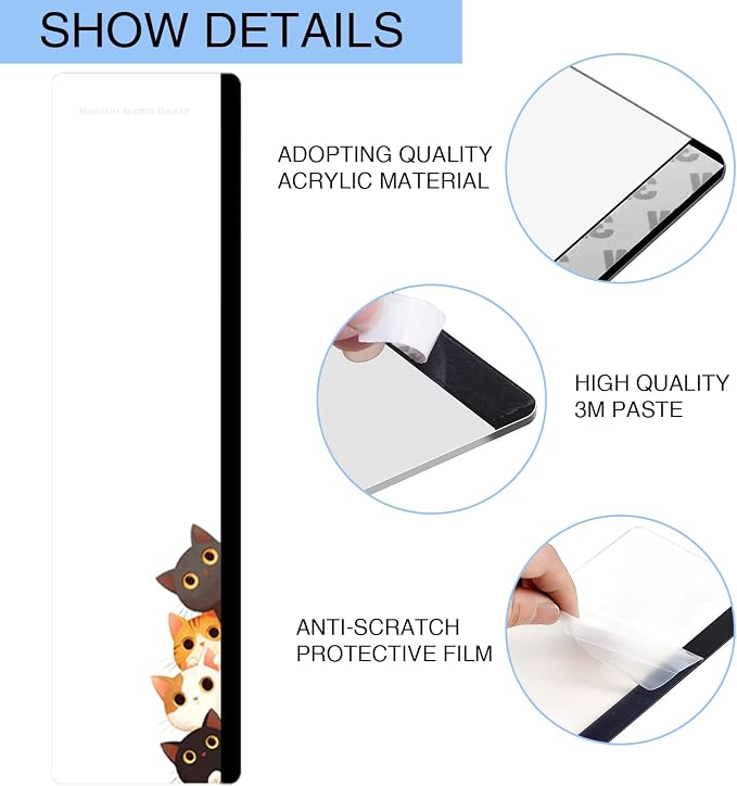Office Desk Accessories 2pcs Multifunction Computer Monitor Memo Board - Image 3