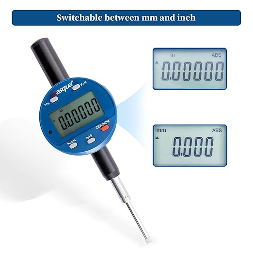 Dasqua Industrial Dial Digital Indicator,0-25.4/0-1.0"