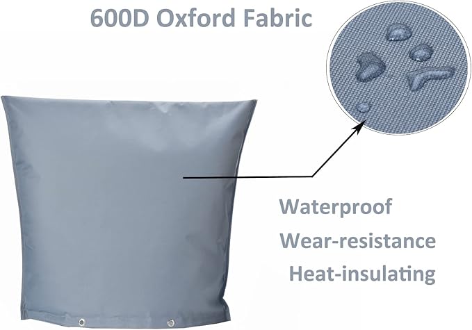 Outdoor Backflow Preventer Insulation Cover,Insulated Pouch for Winter Pipe Freeze Protection Sprinkler Valves in Snow or Sun Exposure, Waterproof Sprinkler Valve System Cover (30 " W x 26 " H,Gray)