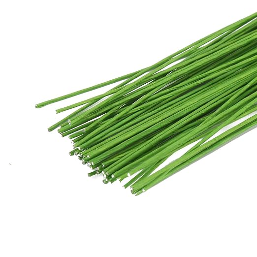 Decora 24 Gauge Green Floral Wire Green Paper-Wrapped Floral Stem Wires - Image 2