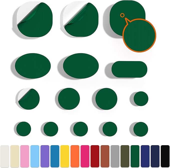 45PCS Nylon Repair Patch Self-Adhesive Pre-Cut Fabric Patch Down Jacket Repair Patches for Puffer Jackets Tenacious Tape Polyester Waterproof Lightweight Tent Repair Patch for Clothes Bag(Green)