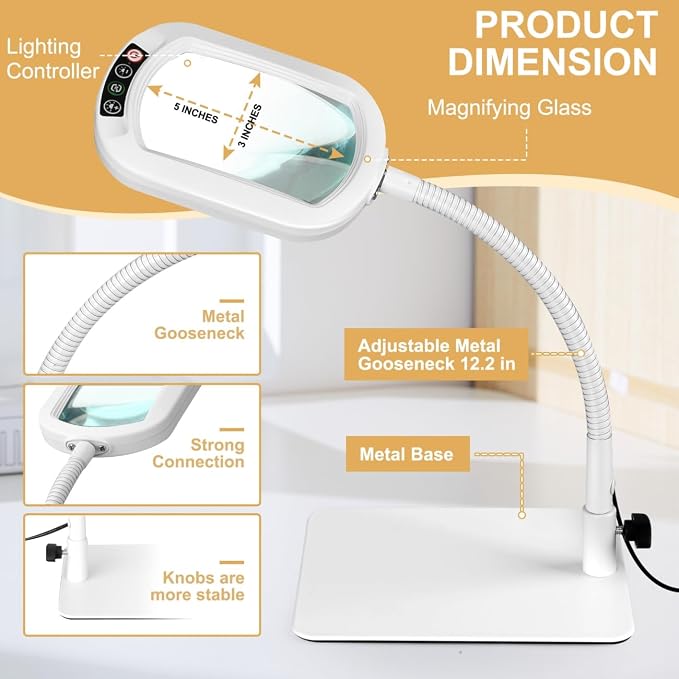 Veemagni 12X Rectangle Magnifying Glass - Image 6