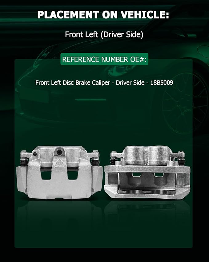 SCITOO Front Left Brake Caliper With Bracket 18B5009 Compatible For Dodge Dakota 2005-2008 For Dodge Ram 1500 2006-2008 For Mitsubishi Raider 2006-2009
