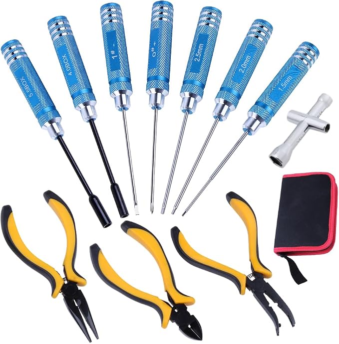 Hobbypark 11 in 1 Professional Multi RC Tools Kits Box Set Hex Driver Allen by HobbyPark
