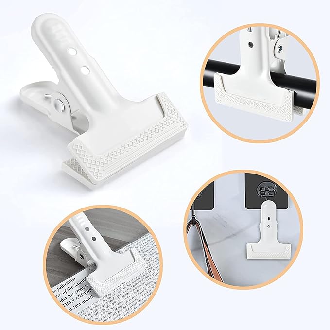 Backdrop Spring Clamps 6 Pack Large Heavy Duty Photography Backdrop 4" Clips for Background Backdrops Stand, Woodworking, Home Improvement (White)