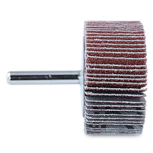 BHA Aluminum Oxide Shank Mounted Flap Wheels, 2” x 1” x 1/4”, 120 Grit - 5 Pack