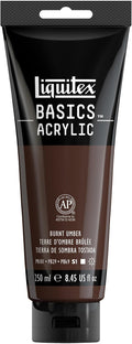 Liquitex BASICS Acrylic Paint, 250ml Tube, Burnt Umber by Liquitex