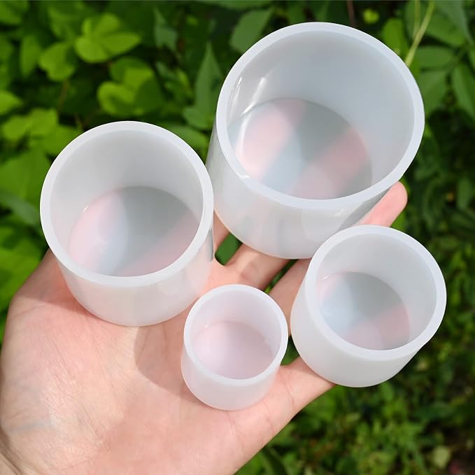4 Pcs Cylinder Candle Molds for Candle Making, Silicone Candle Molds | Pillar - Image 3