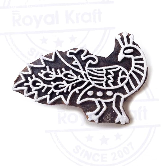 Royal Kraft Wooden Stamps DIY Fabric, Henna Printing Blocks THDtag052 - Image 3