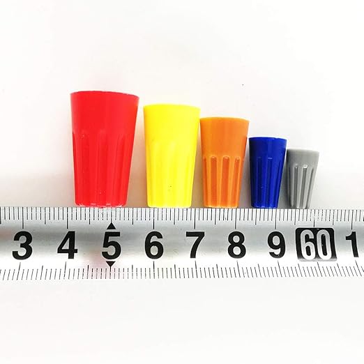 HS UL Listed Blue Electrical Wire End Connectors Ribbed Caps Bulk 1000 Pack Small Twist-on Wire Connectors Nuts 22-14 AWG,P2 Type Screw Terminals