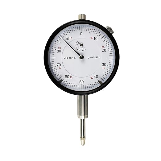 HFS(R) 0-1/2" Dial Indicator Lathe Tool High Precision, 0.5" Measuring Range, 0.001" Graduation Interval