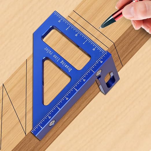 Imperial 3D Multi-Angle Measuring Ruler, 45/90 Degree Aluminum Alloy - Image 3