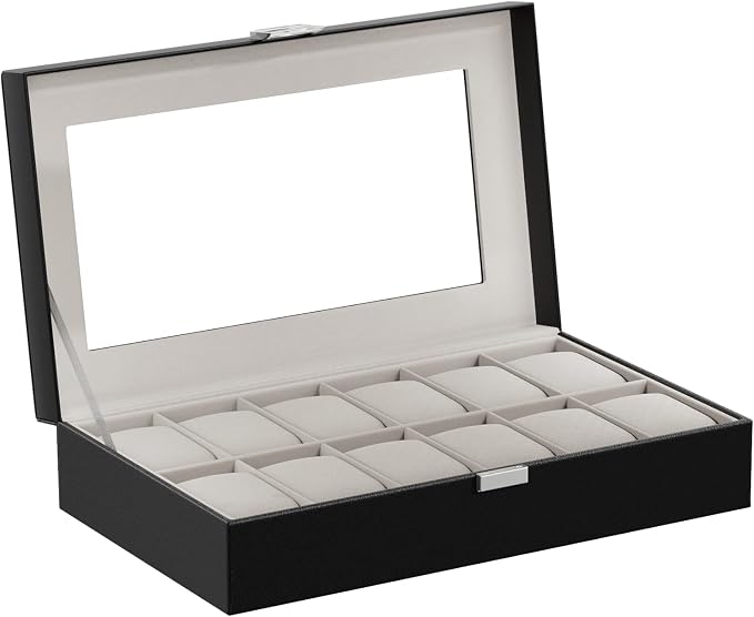 ProCase Watch Box Organizer, 12 Slot Watch Display Case - Image 8