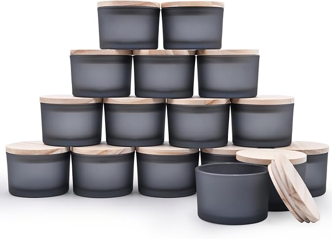SHOWIN Thick Candle Jars for Making Candles 16 Pcs, 4 OZ Empty Jars by Showin