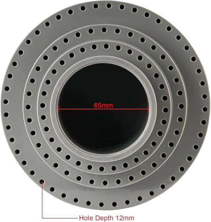 DZQ Rotating Bur Holder 116 Holes,Rotary Tool Holder 1/8" Diameter,Mandrel Drill Holder 360 Degree Rotating,for Drill Home and Garage Tool Accessories(Gray)