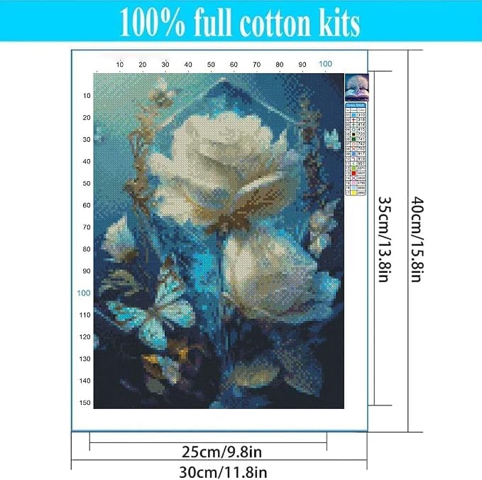 Flower Stamped Cross Stitch Kits - Image 6