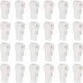 PATIKIL 5 mm Stop Peg Lock, 25 Pcs Pegboard Hooks Anti Sweep Theft Hook Locks Plastic Pegs for Mobile Accessories Shop Clothes Retail Security Display, White