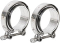 LokoCar 2.0 Inch V Band Clamp with Flange Male Female Stainless Steel 2Pcs