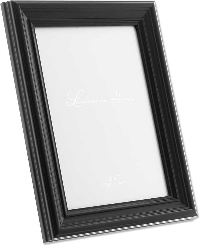 Lawrence Frames Black 5x7 Classic Detailed Picture Frame - Image 3