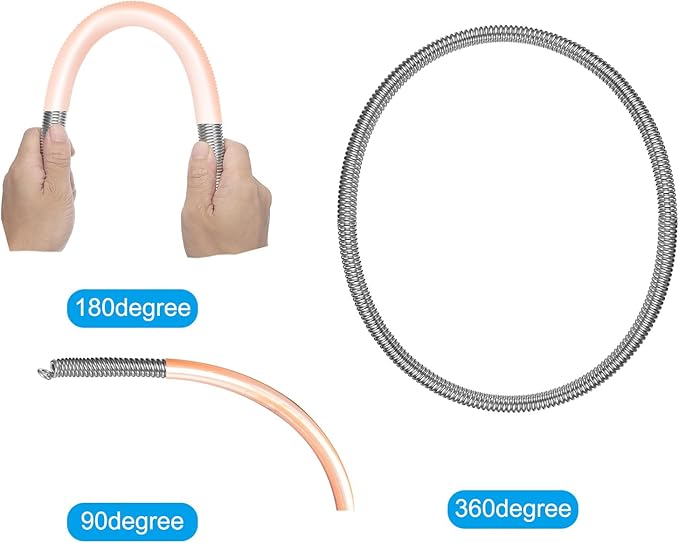 MECCANIXITY Spring Tube Bender OD 15mm/0.59" Steel Spring Pipe Copper Tubes 1100mm/43.31" Long for 3/4" Copper Pipe(19mm) in Home Renovations,Electrician Wiring Bending Pipe(insert-pipe use)