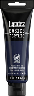 Liquitex BASICS Acrylic Paint, 118ml Tube, Prussian Blue by Liquitex