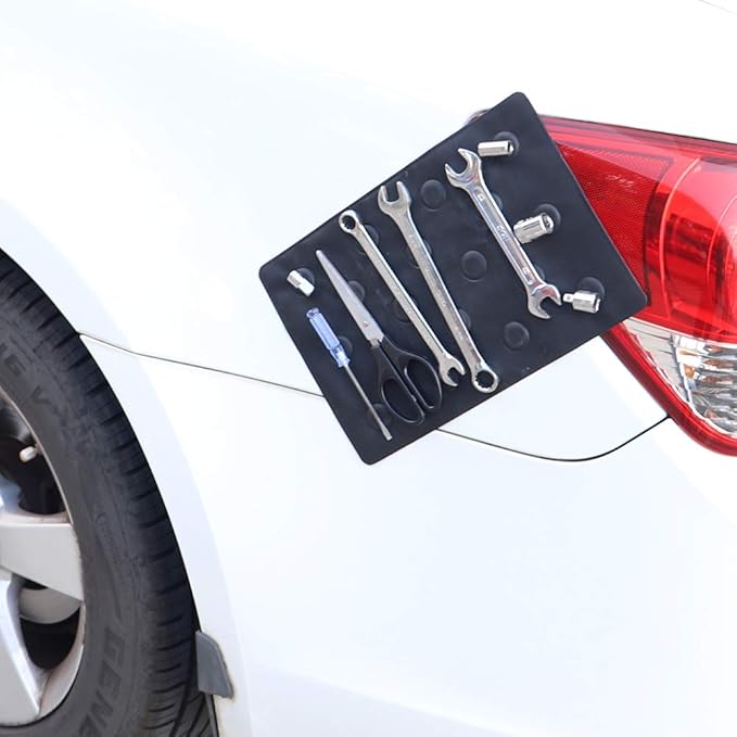 XSTRAP STANDARD Flexible Magnetic Tool Holder 11.8"x7.9" Mag-Pad - Wrenches, Bolts, Nuts, Screw and Other Parts Tray for Car, Garage, Home, Construction