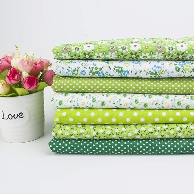 Cotton Fabric DIY Making Supplies Quilting Patchwork Fabric Fat Quarter Bundles by Antetek