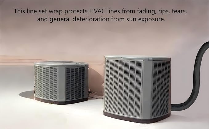 HVAC Pipe Insulation Wrap 3 Layers Flexible AC Line Insulation Cover 72 X 10.2 Inch Air Conditioner Hose Insulation Sleeve for Outdoor Mini Split