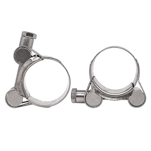 AKIHISA 4 Pack 44-47mm ID Range T-Bolt Hose Clamp,304 Stainless Steel Adjustable Heavy Duty Pipe Strap Clamps 1.73-1.85 Inch