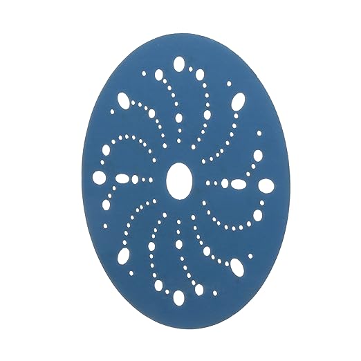 3M Hookit Blue Abrasive Discs 36184, Multi-Hole, 6 in, 800+ Grade, Pack of 50, Virtually Dust-Free, for Auto Sanding, Body Repair, Featheredging, Primer Sanding, Paint Preparation, E-Coat Sanding