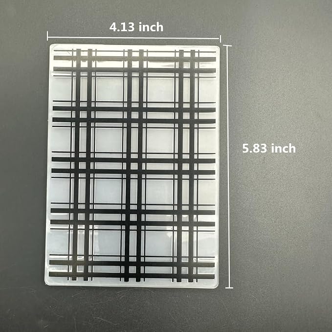 3D Plastic Embossing Folder Template Classic Checkered pattern1 Texture A6 Size - Image 3