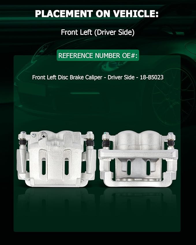 SCITOO Front Left Brake Caliper With Bracket 18-B5023 Compatible For Ford For F-250 Super Duty 2005-2012 For Ford For F-350 Super Duty 2005-2012