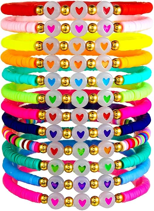 Heishi Surfer Clay Bead Bracelets Set by RINTOLER