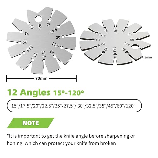 Stainless Steel Bevel Angle Gauge, Measure 15-120 Degree Angles for Knife Blade, Woodworking, Chisel, Compact & Durable, Includes Storage Box