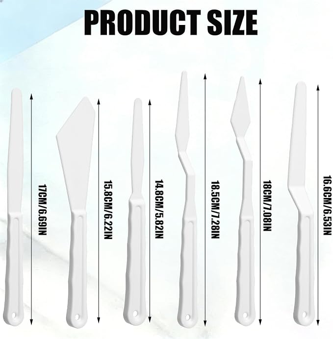 30-Piece Palette Knives, Flexible Art Tool, Stenciling Knife - Image 2