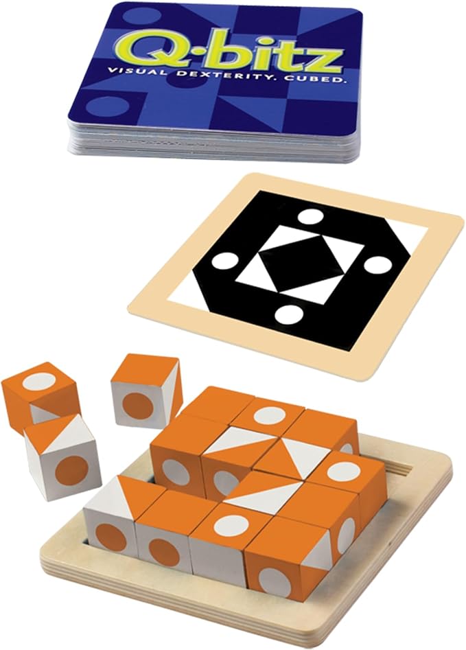 MindWare Q-bitz Solo Visual Puzzle Game, Fast Pattern Matching Logic Game - Image 3