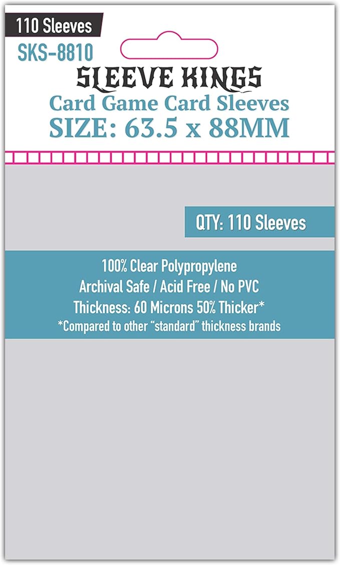 Sleeve Kings Standard Card Sleeves – 110 Count, Medium MTG Size, Compatible by SleeveKings