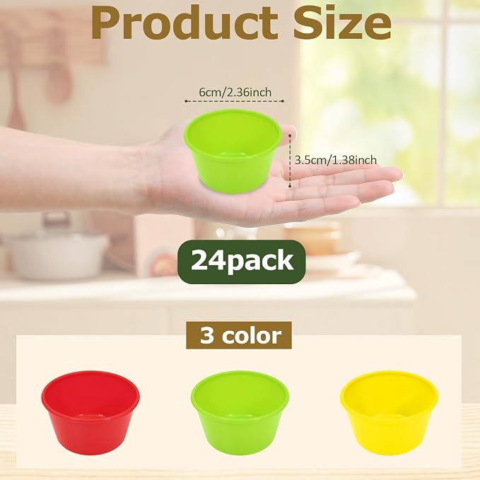 24 Pcs Silicone Puto Molder Filipino, BPA-Free Non-Stick Puto Mold Cups - Image 3