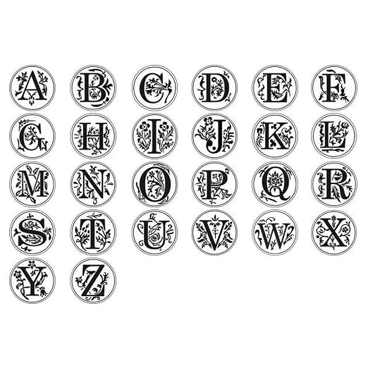 Medieval Initial Alphabet Wax Seal Stamp, Brass Head Wooden Handle, - Image 7
