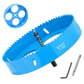 7 Inch Hole Saw with Arbor for Metal and Drywall Cutting, Bi-Metal Hole Cutter, 7" Hole Saw Kit for PVC Boards, Fiberglass and Vent Pipes