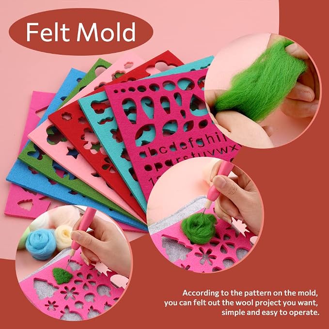 50 Colors Needle Felting Kit, Needle Felting Starter Kit - Image 6