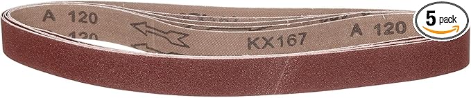 1 x 30 Inch Sanding Belt, 5 Pcs 120 Grit Knife Sharpener Belts Work Sharpening for Belt Sander Knife Carving Tool Metal Working