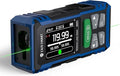 SainSmart Dual Laser Measuring Tool, 393Ft/120M Green Bilateral Distance Meter with Backlit LCD, Rechargeable, Multi-Unit (Ft/in/M), Electronic Level, Length/Area/Volume/Angle Sensor/PC Data Transfer