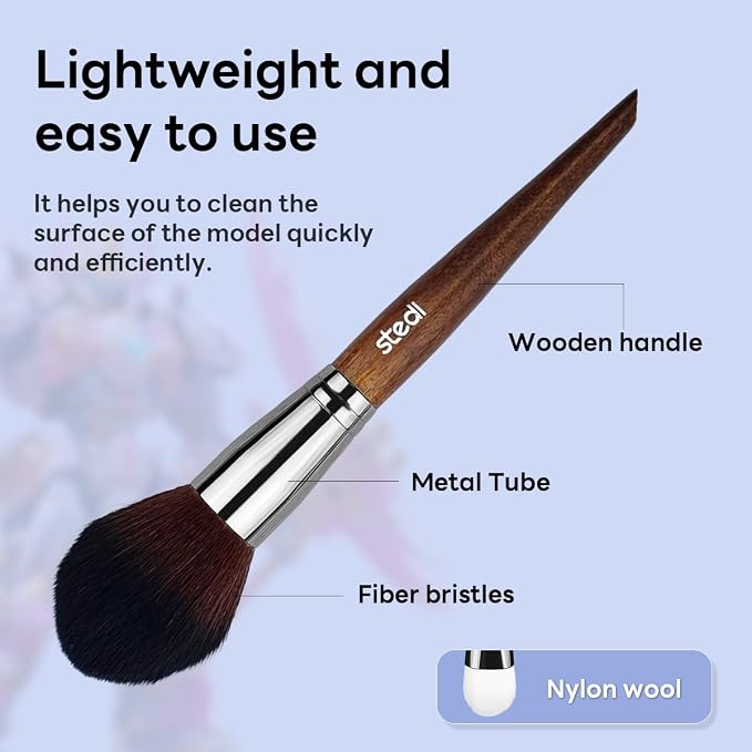 stedi Model Cleaning Brush Kit, Model Hobby Making Tools, 2 Soft and 1 Stiff - Image 4