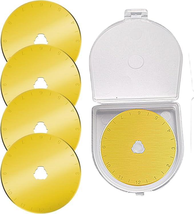 45mm Rotary Cutter Blades 5-Pack Titanium Replacement Blades Fits Fiskars by ALHXGUSLO