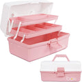 TERGOO 12in 3-Layer Plastic Craft Organizers and Storage, Portable Folding by Focusonefficientstorage