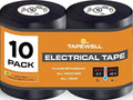 Vinyl Electrical Tape Black, Professional Grade, 3/4 inch x 66ft, Pack of 10
