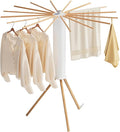 Tripod Clothes Drying Rack, Garment Rack Portable and Collapsible Space Saving Compact Laundry Drying Rack - Drying Rack for Apartments Balcony Bedroom Camping Roadtrip Aluminum